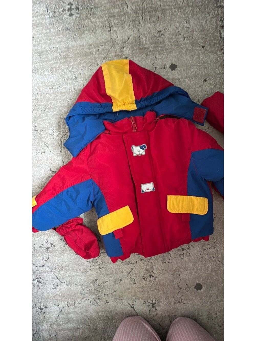 okiedokie color block coat 18m